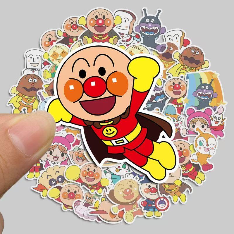 Fire Tablet Accessories - 50 Stück Cartoon-Anime-Bild Anpanman Aufkleber Kreativität