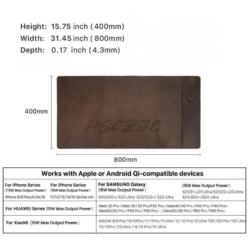 Vintage-Mauspad aus Rindsleder – Wireless Charging Pad Bewertung und Preis