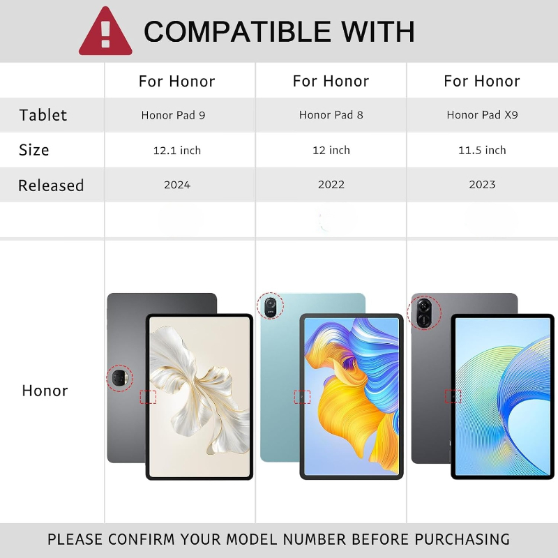 360-Grad-Drehständerhülle für  – Honor Tablet X9 Accessories Bewertung und Preis
