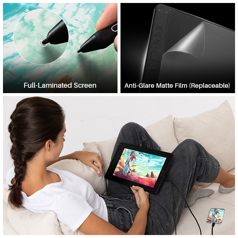 HUION Kamvas 12-Grafik-Tablet- – Huion Tablet Accessories Bewertung und Preis