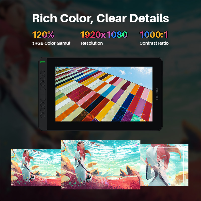 HUION Kamvas 12-Grafik-Tablet- – Huion Tablet Accessories Bewertung und Preis